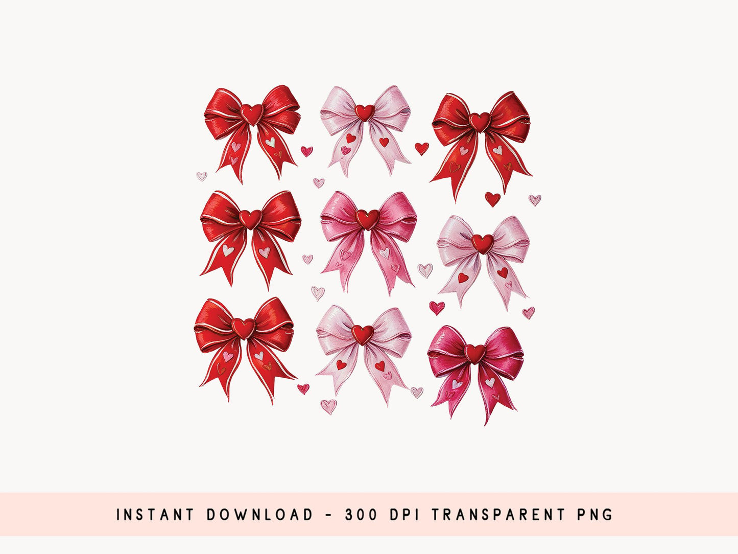 Valentine Coquette Bow PNG Sublimation Clipart