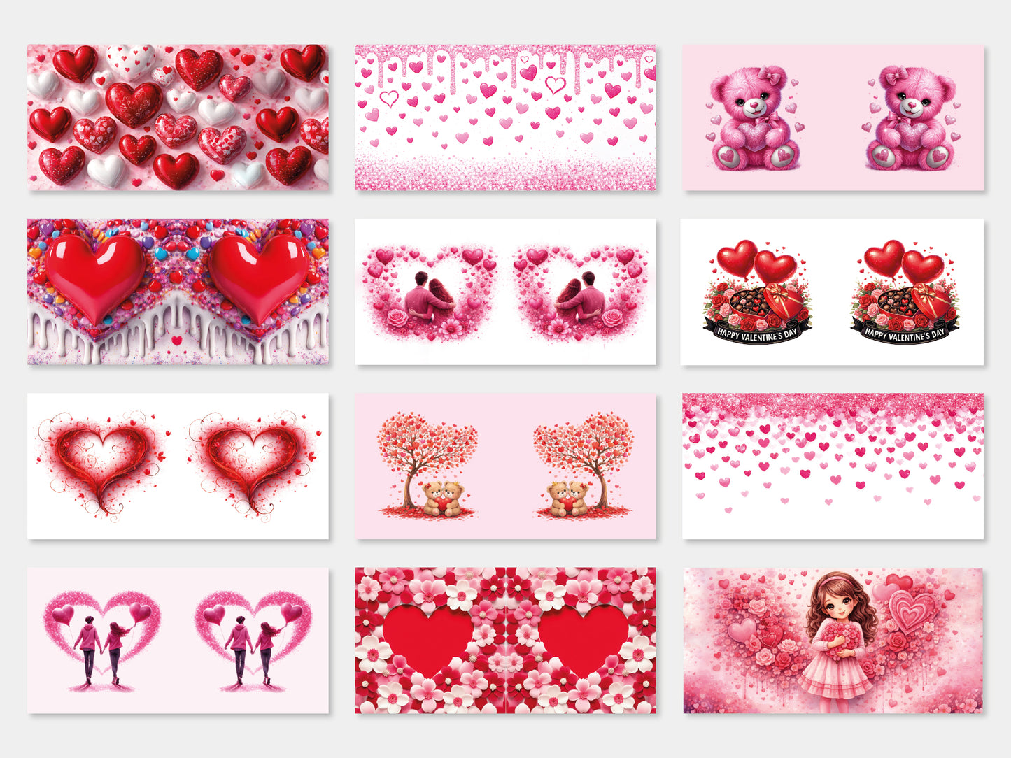 Valentine Mug Wrap PNG Sublimation Bundle