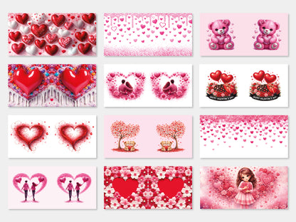 Valentine Mug Wrap PNG Sublimation Bundle