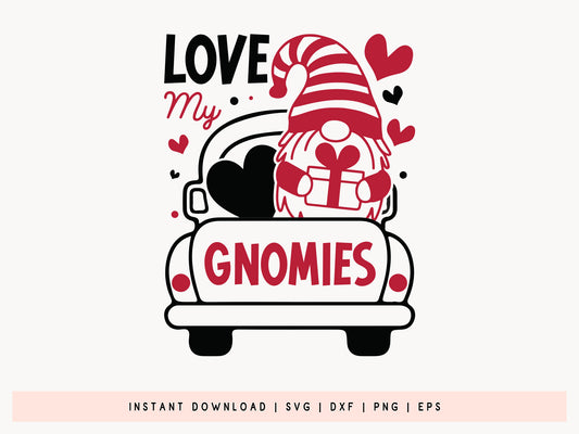 Valentine SVG PNG Graphic - Love My Gnomies