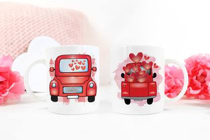 Valentine Truck Clipart Sublimation Bundle