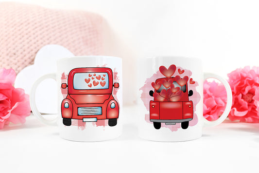 Valentine Truck Clipart Sublimation Bundle
