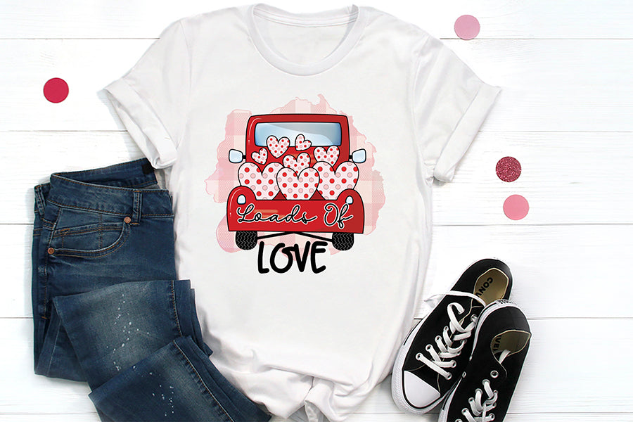 Valentine Truck Clipart Sublimation Bundle