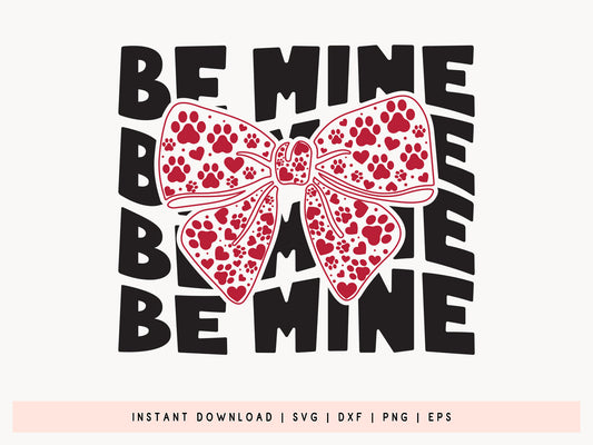 Valentine's Day Cat SVG Design - Be Mine