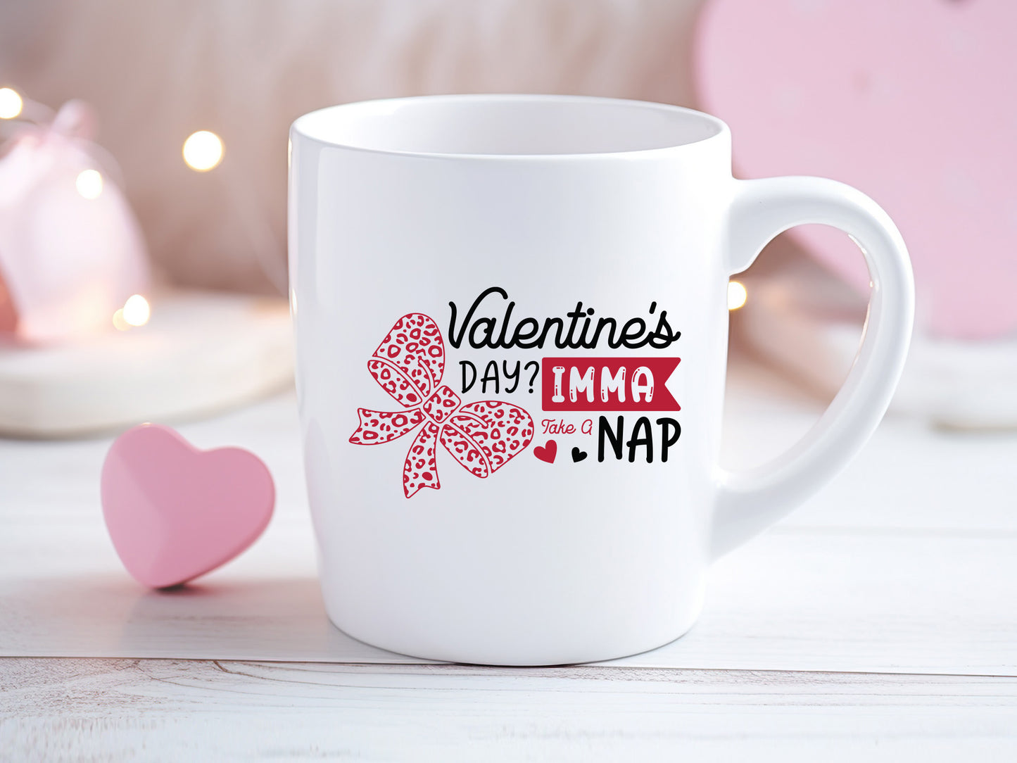 Coquette Valentine's Day Imma Take A Nap SVG