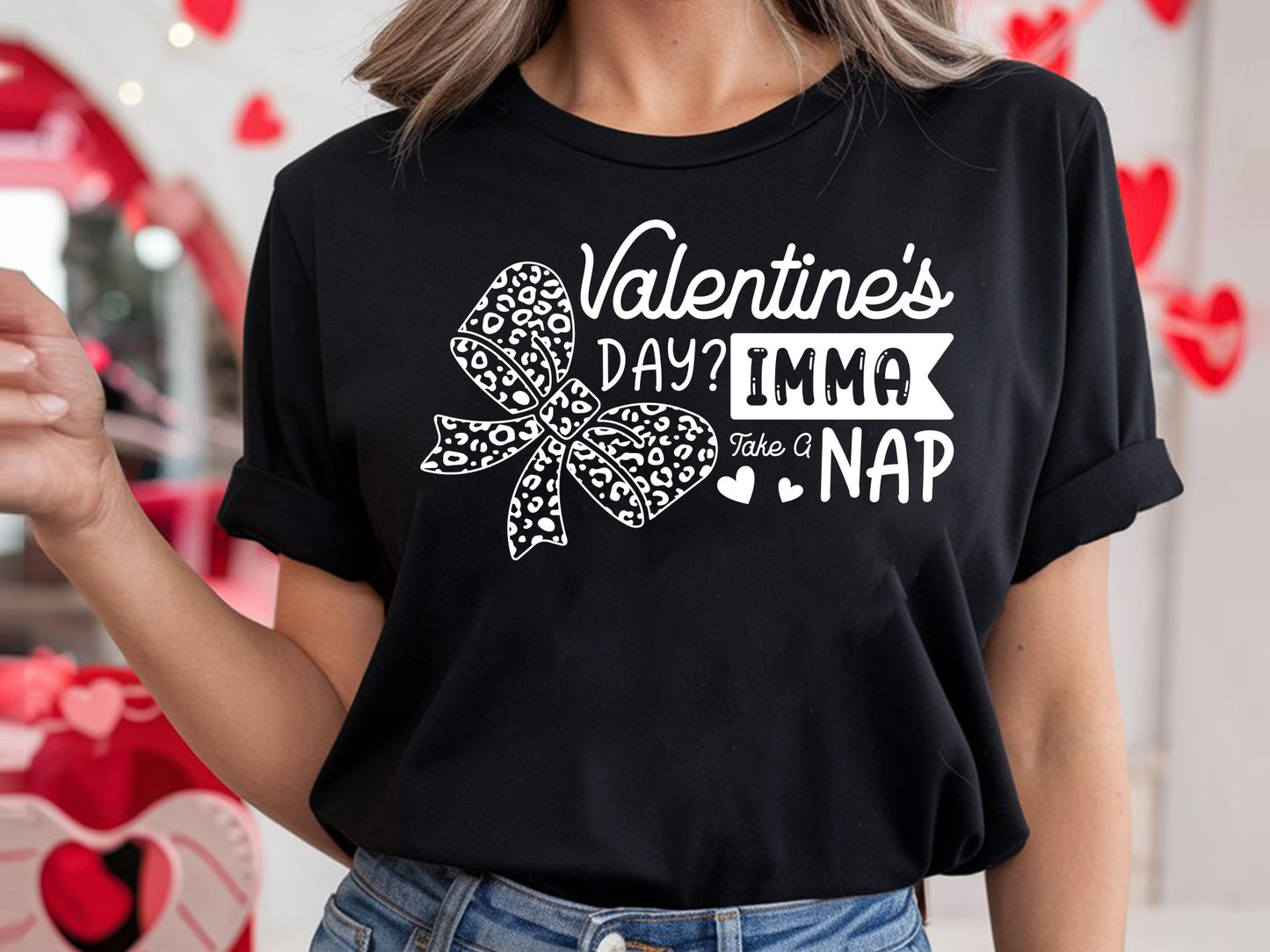 Coquette Valentine's Day Imma Take A Nap SVG