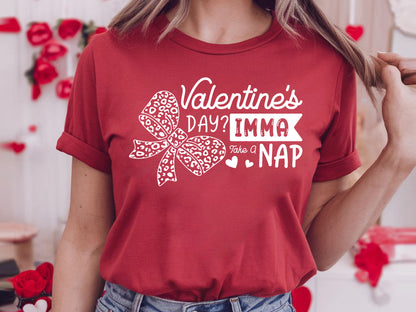 Coquette Valentine's Day Imma Take A Nap SVG