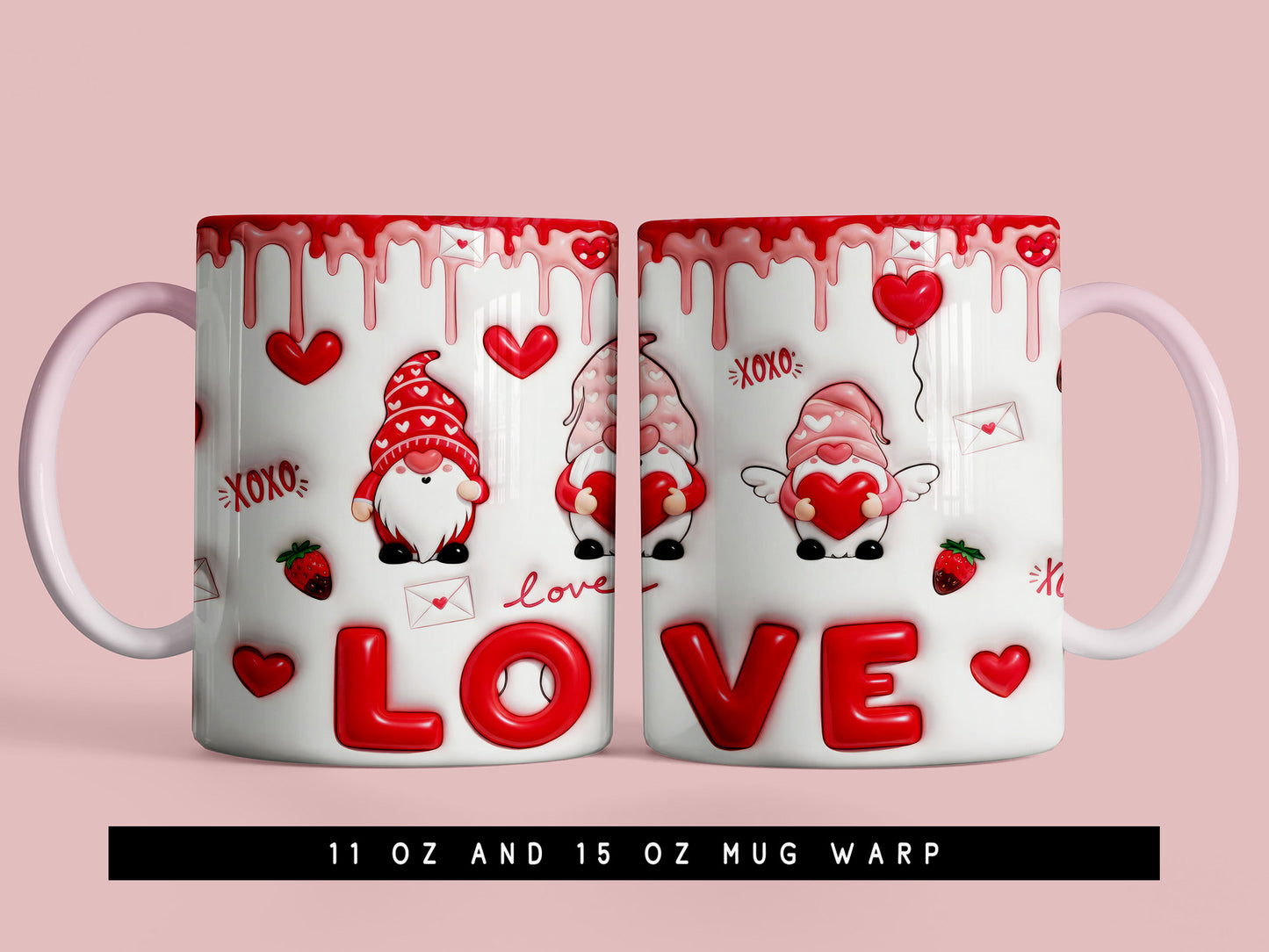 Valentine's Day Mug Wrap Sublimation Design