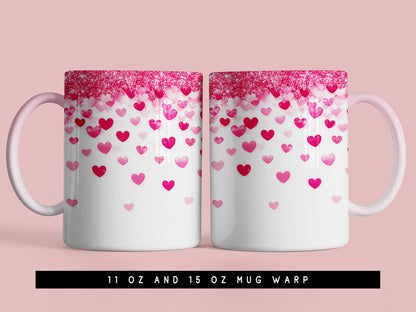 Valentine's Day PNG Mug Wrap Design