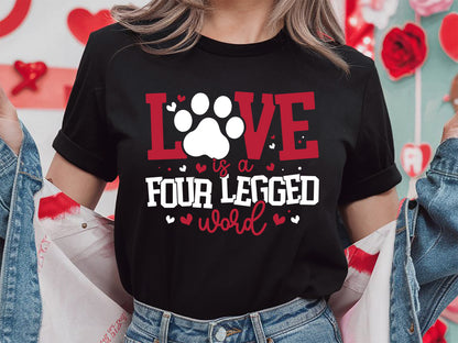 Valentines Cat SVG - Love is a Four Legged Word