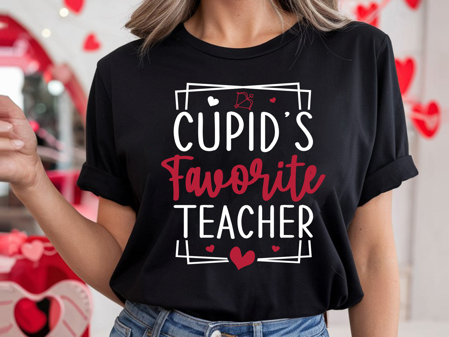 Valentines Day SVG - Cupid's Favorite Teacher