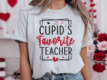 Valentines Day SVG - Cupid's Favorite Teacher