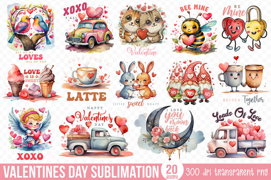 Valentines Day Sublimation PNG Bundle