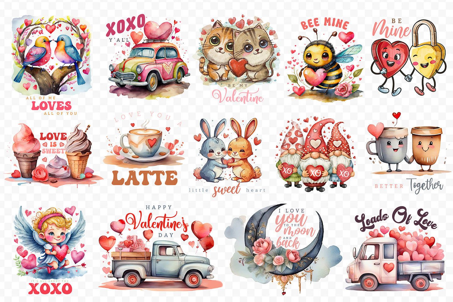 Valentines Day Sublimation PNG Bundle