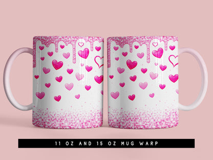 Valentines Mug Wrap PNG Sublimation Design