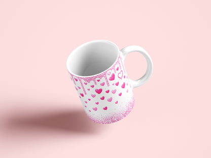Valentines Mug Wrap PNG Sublimation Design