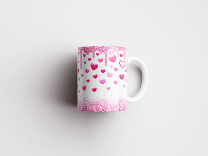 Valentines Mug Wrap PNG Sublimation Design