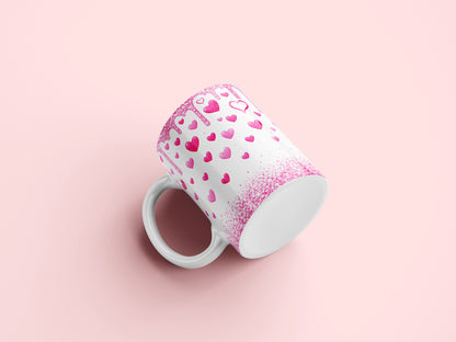 Valentines Mug Wrap PNG Sublimation Design