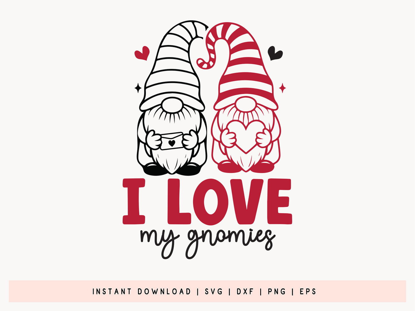 Valentines SVG Craft - I Love My Gnomies