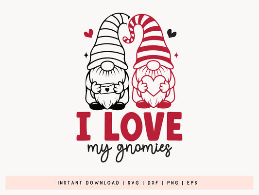 Valentines SVG Craft - I Love My Gnomies