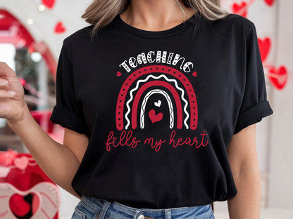 Valentines Teacher SVG - Teaching Fills My Heart