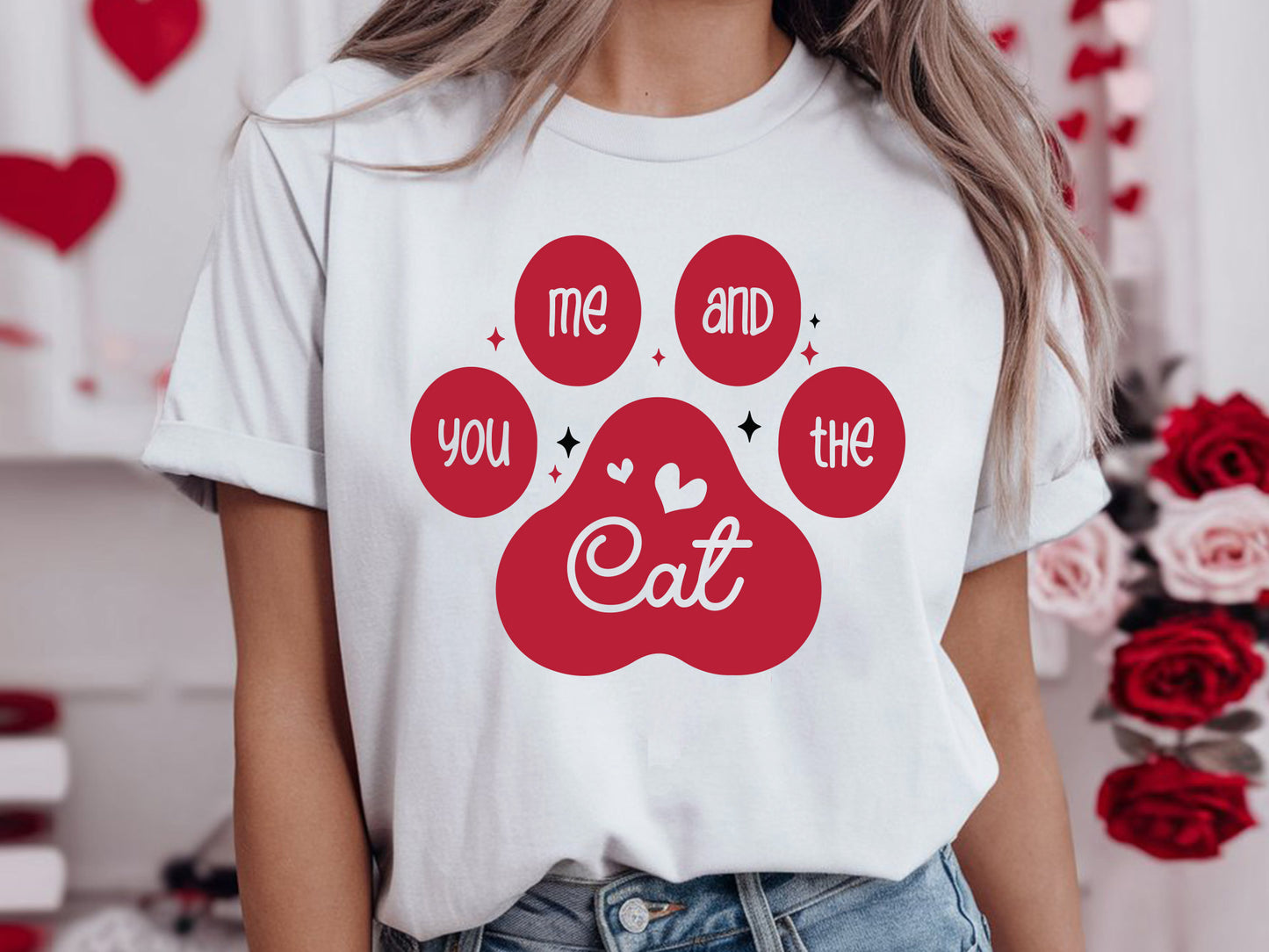 Versatile You Me And The Cat Valentine SVG Design