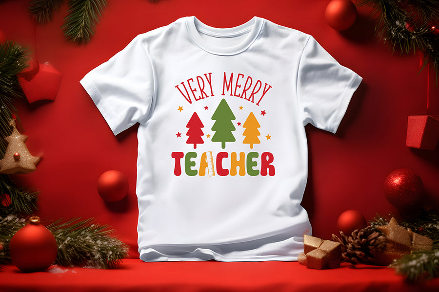 Very Merry Teacher | Christmas Shirt SVG