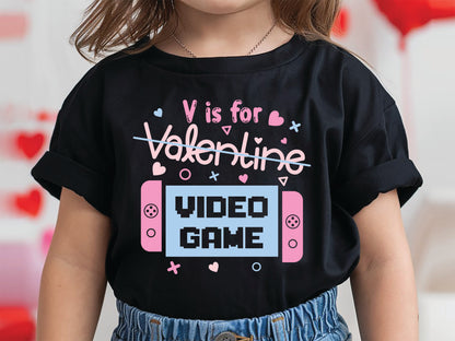 V is for Video Game - Kids Valentine's SVG Design