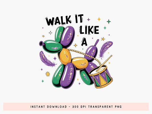 Walk It Like a Dog, Preppy Mardi Gras Sublimation