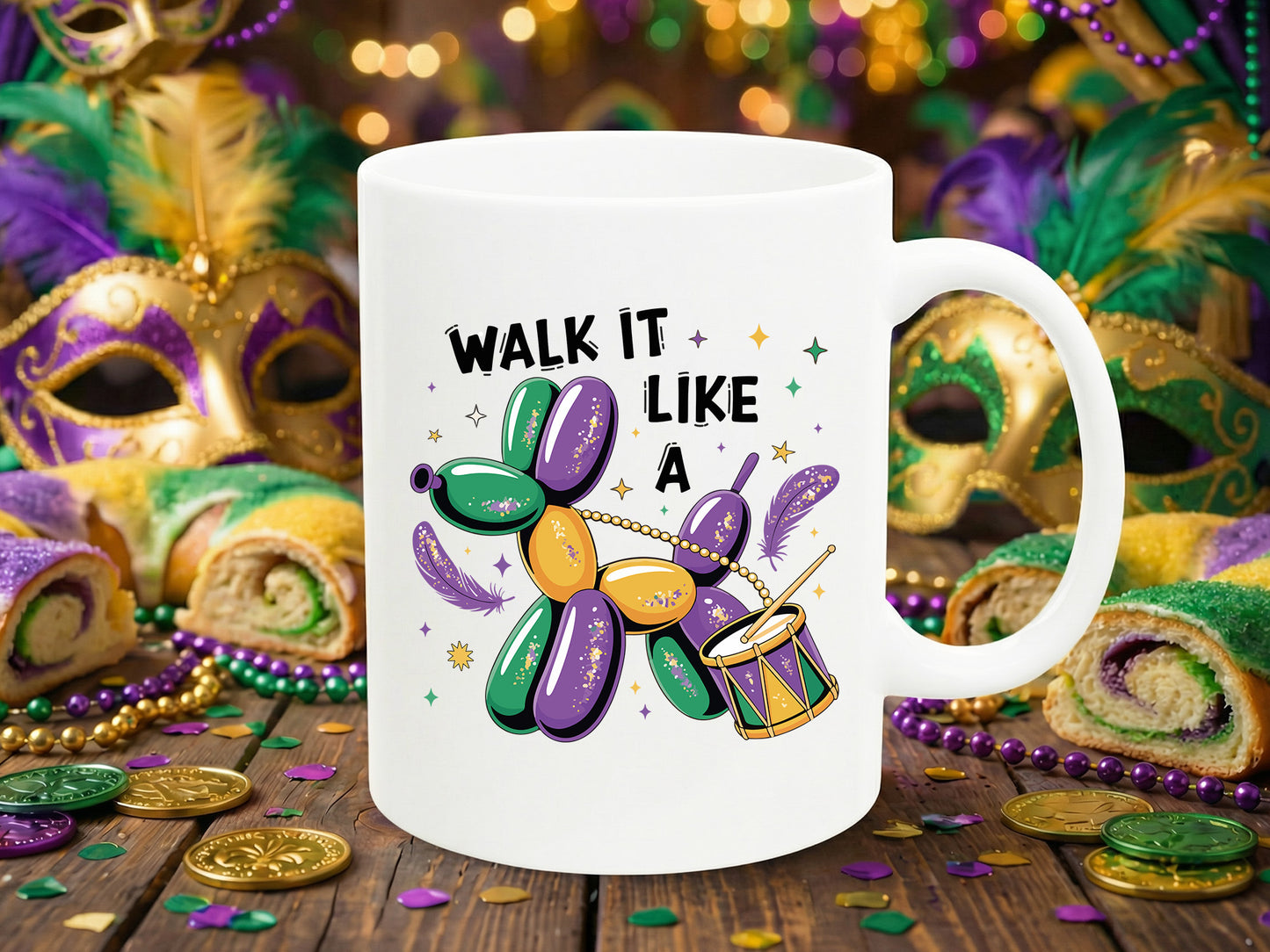 Walk It Like a Dog, Preppy Mardi Gras Sublimation