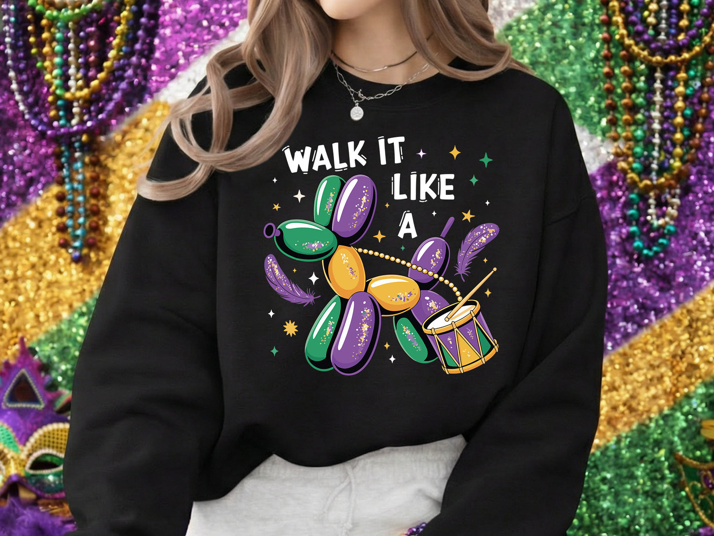 Walk It Like a Dog, Preppy Mardi Gras Sublimation