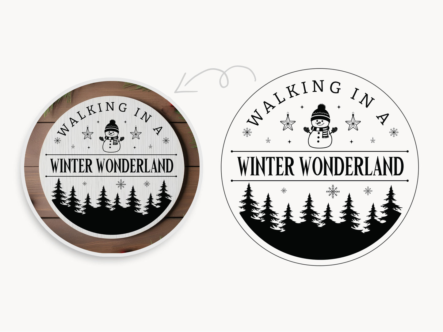 Funny Walking in A Winter Wonderland Sign SVG