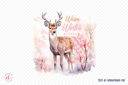 Warm Winter Wishes - Sublimation Tshirts Design