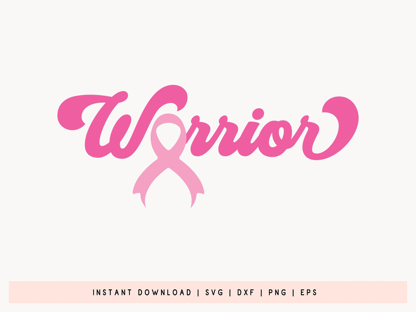 Warrior - Breast Cancer Awareness SVG Design