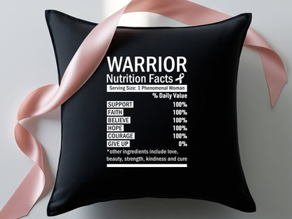 Warrior Nutrition Facts - Breast Cancer SVG File