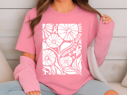 Warriors Wear Pink - Floral Breast Cancer SVG File