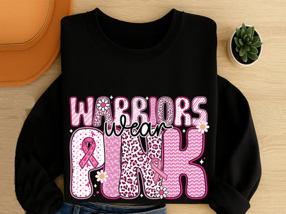 Warriors Wear Pink, Preppy Breast Cancer Sublimation