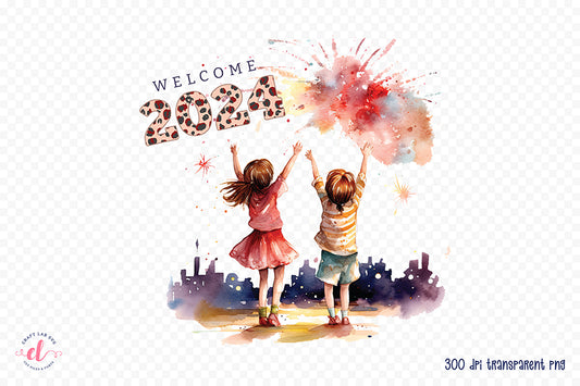 Welcome 2024 PNG Sublimation | Funny New Year's Shirts