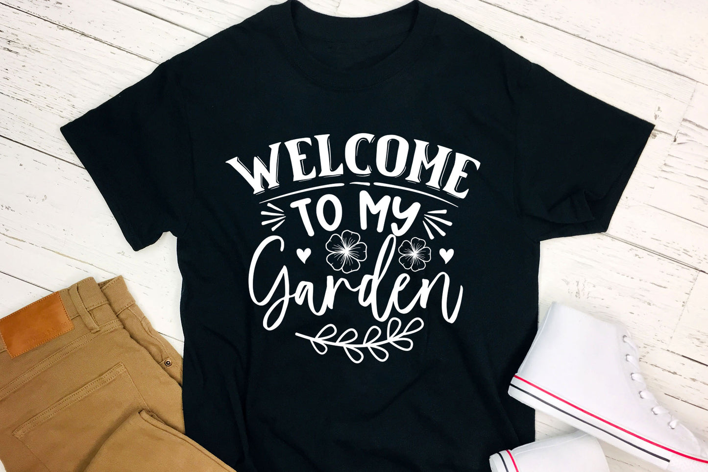 Welcome to My Garden, Gardening Saying SVG