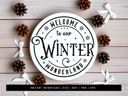 Welcome to Our Winter Wonderland Sign SVG Design