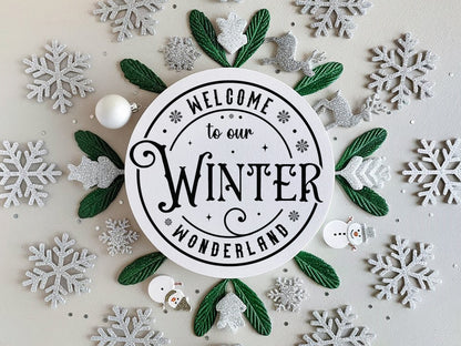 Welcome to Our Winter Wonderland Sign SVG Design