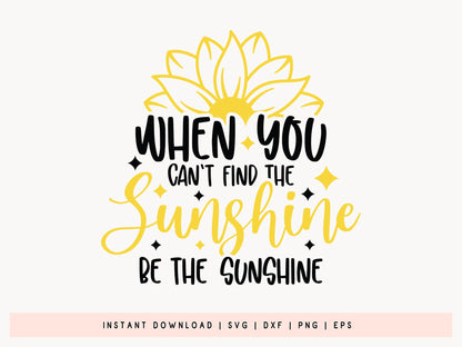 When You Can't Find the Sunshine, SVG Sunflower