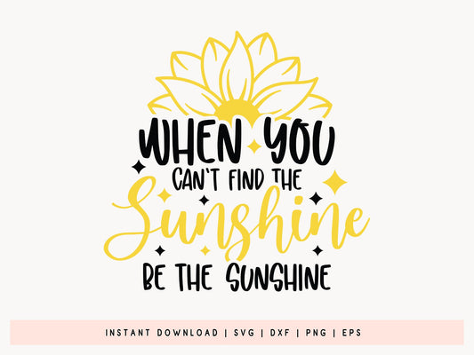 When You Can't Find the Sunshine, SVG Sunflower