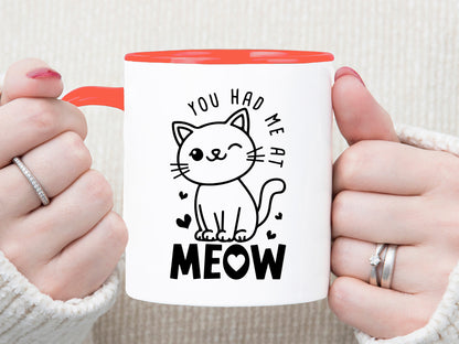 Whimsical Valentine's Day Cat SVG - You Had Me At Meow