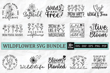 Wildflower Quotes SVG Bundle