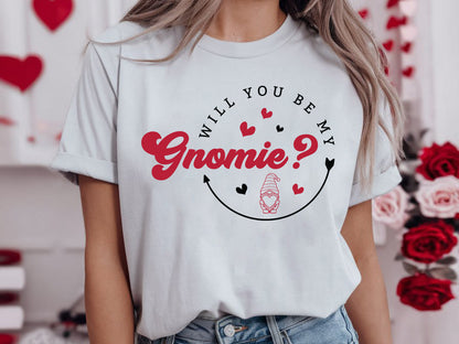 Will You Be My Gnomie - Valentine SVG Vector