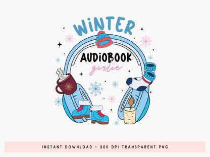 Winter Audiobook Girlie Sublimation Design