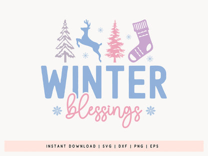 Winter Blessings SVG Cut File