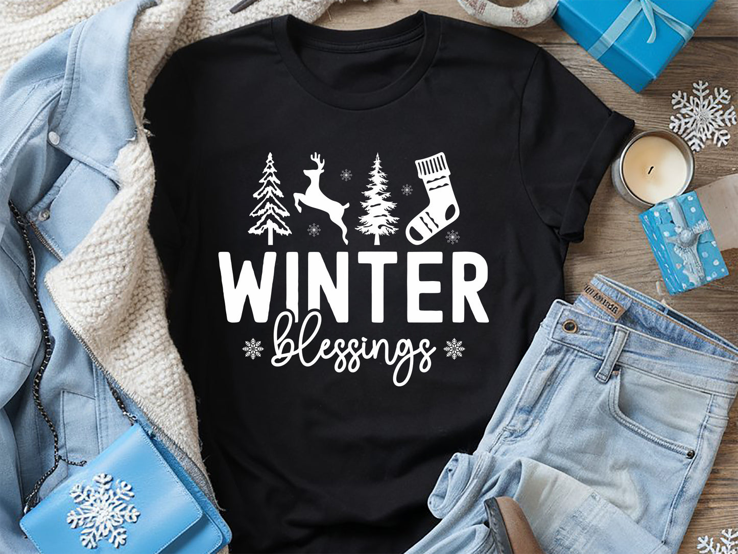 Winter Blessings SVG Cut File