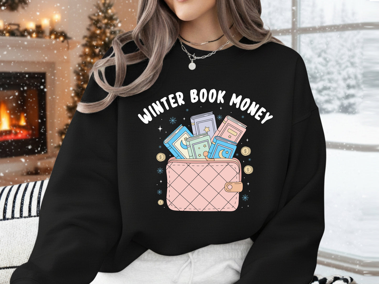 Winter Book Money Sublimation Design